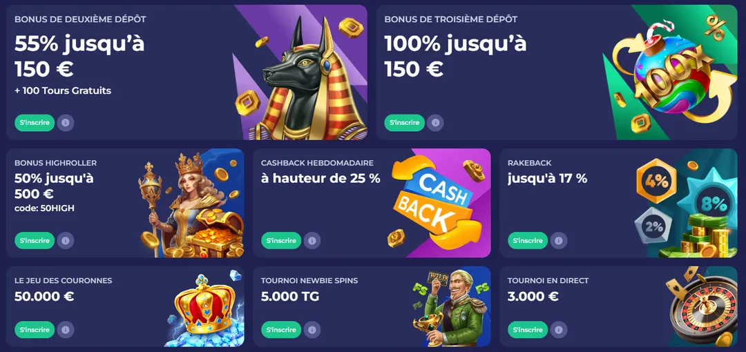 Bruno Casino Bonus et promotions